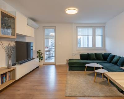 Modern, bright 1 bdr apt 79 m2, A/C, with balcony and cellar 